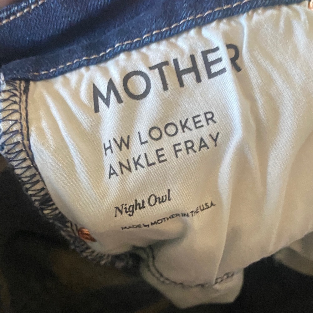 MOTHER Mother High Waisted Looker Ankle Looker Fray Night Owl Size 27 - Picture 6 of 14